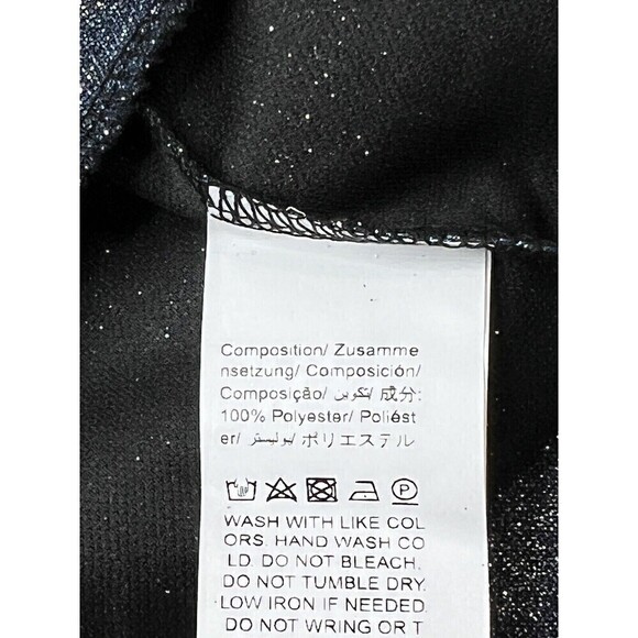 Shein Silver Blue Sparkle Mini Shorts Hot Pants Pockets Zip Closure Size Large - Picture 7 of 8